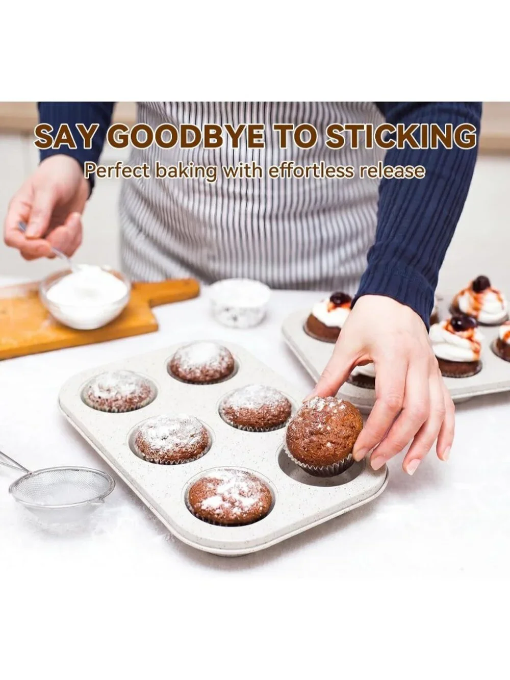 13-Piece White Includes Cookie Sheet with Rack Cake Pan Nonstick Bakeware Sets
